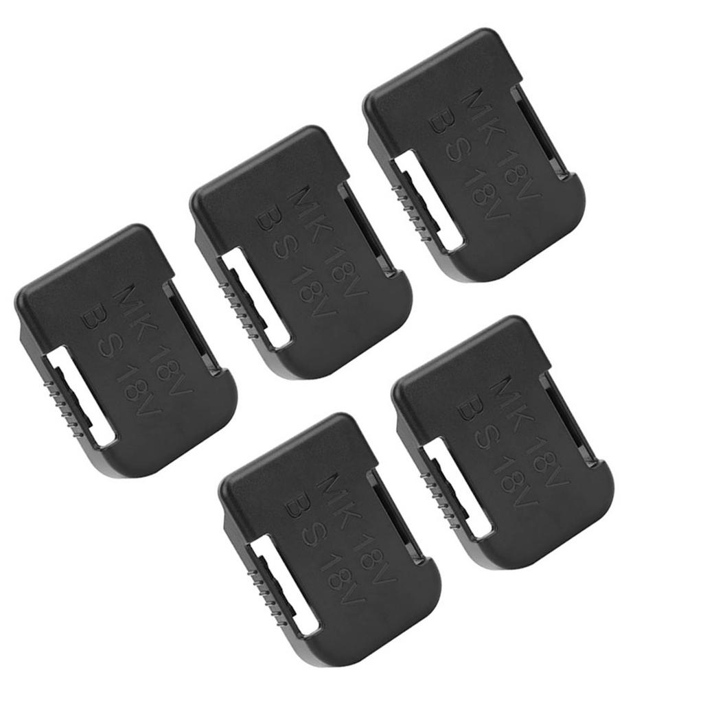 5Pcs Lithium Battery Storage Rack Shelf Bracket Belt Slot for Makita 18V Fixing DevicesCyan