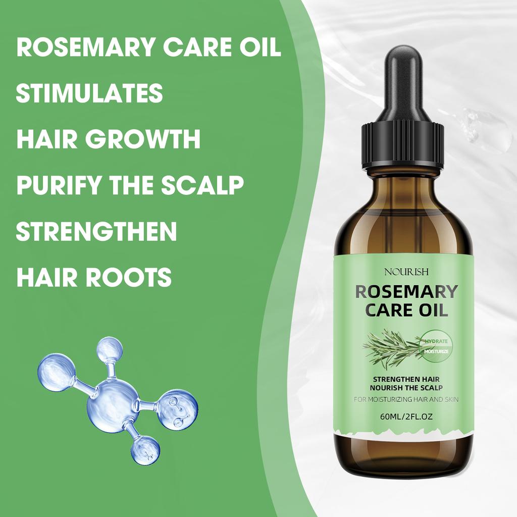 Rosemary Hair & Skin Care Oil 60ml – Nourishing & Revitalizing Oil with Dropper