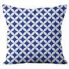Nordic Style Blue and White Geometric High-end Pattern Pillow Cover Simple and Fashionable Home Sofa Cushion Cover Pillow Cover