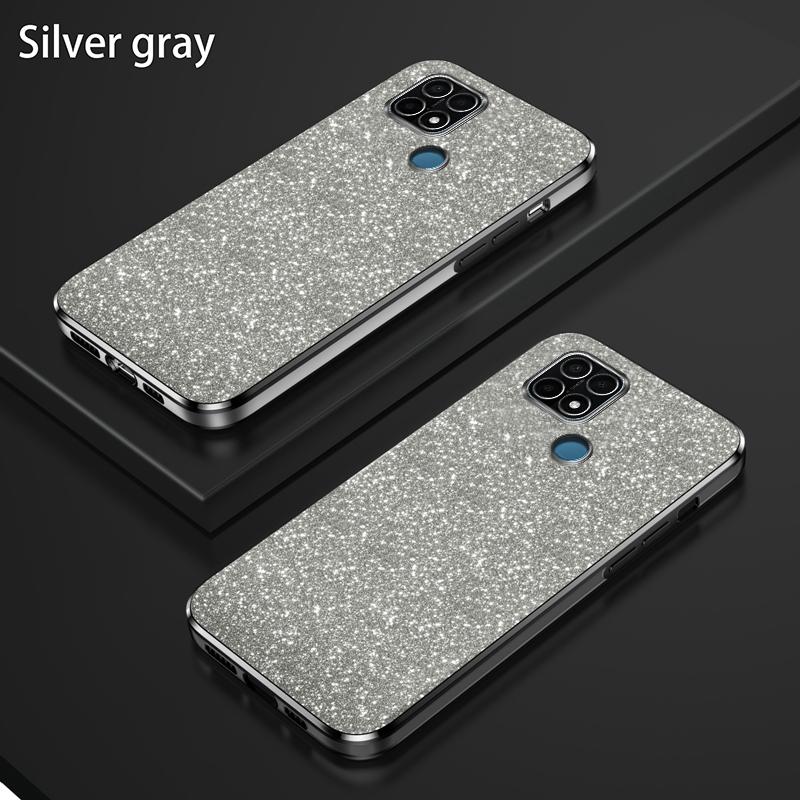 For OPPO Realme C21 Case Bling Luxury Electroplate Glitter Phone Case OPPO Realme C21Y C25Y C15 Soft TPU Bumper Clear Back Cover