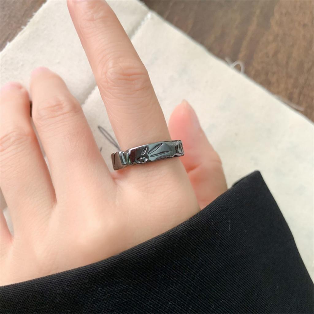 New Retro Men's Groove Opening Adjustable Ring Minimalist and Fashion Motorcycle Accessory Ring Rock Hip-hop Jewelry Party Gift