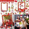 Christmas Themed Photo Props Kit With Paper Frame And Fun Accessories Cartoon