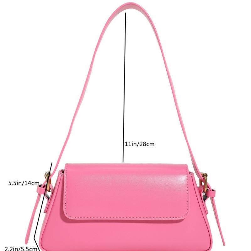 Today's popular new trendy fashion baguette small square bag niche design solid color single shoulder underarm commuter women's bag