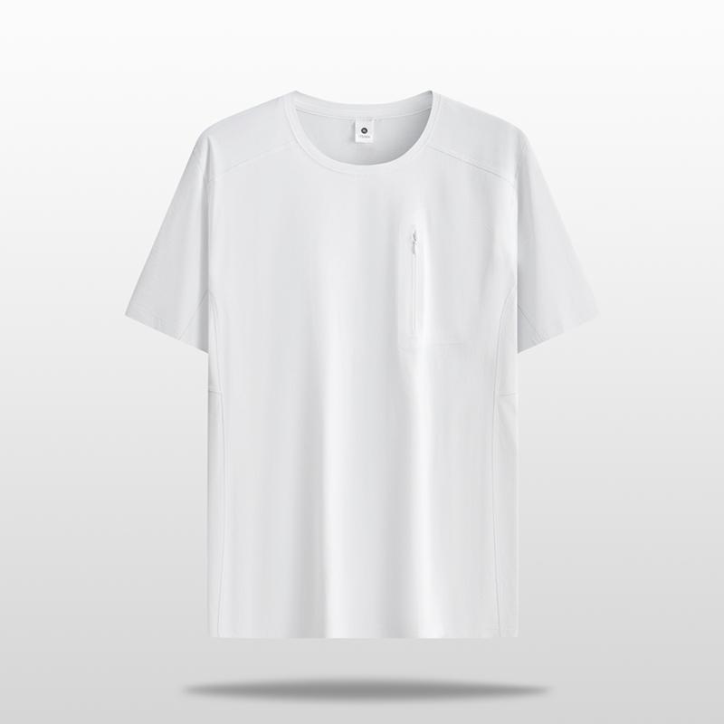 Men's T-shirt Ice Silk Short Sleeve Short Sleeve Loose Large Size Stretch Sports Top Sweat-wicking Breathable Casual Sports T-shirt