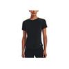 Under Armour Minimalist Training Solid Color Round Neck Sports Short Sleeve Raglan T-Shirt Women Tops Black 1376335-001
