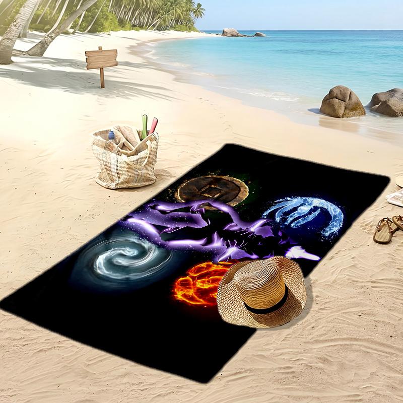 Avatar State Printed Beach Towel Quick Dry Soft TowelPortable Large Rectangular Beach Blanket for Travel Swimming Pool