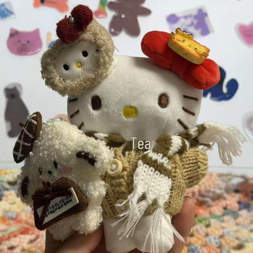 Sanrio Hello Kitty Plush Keychain Charm Strap for Car Decoration