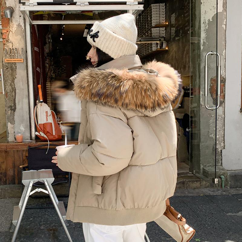 Podzim Zima Zahustit Teplá Parka Ženy Neformální Sladké Jednobarevné Velká kapsa Volná Kabát s kapucí Bundy Outwear