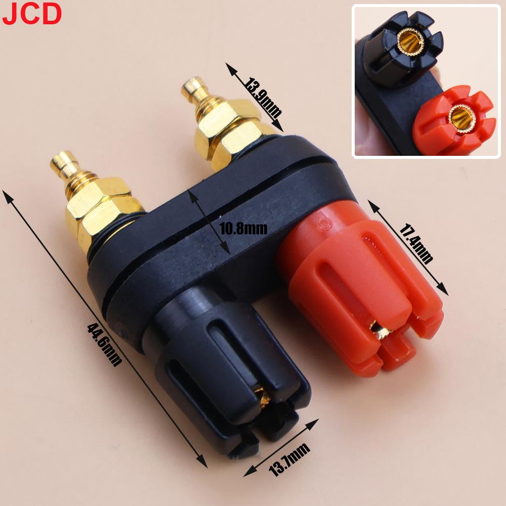 JCD 1PCS Banana Plugs Couple Terminals Red Black Connector Amplifier Terminal Binding Post Banana Speaker Plug Jack