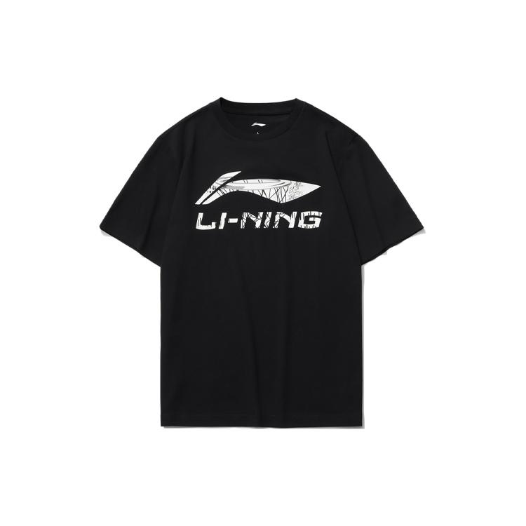 Li-Ning Big Graphic Loose Fit T-shirt Black Men s AHSR543-2 M