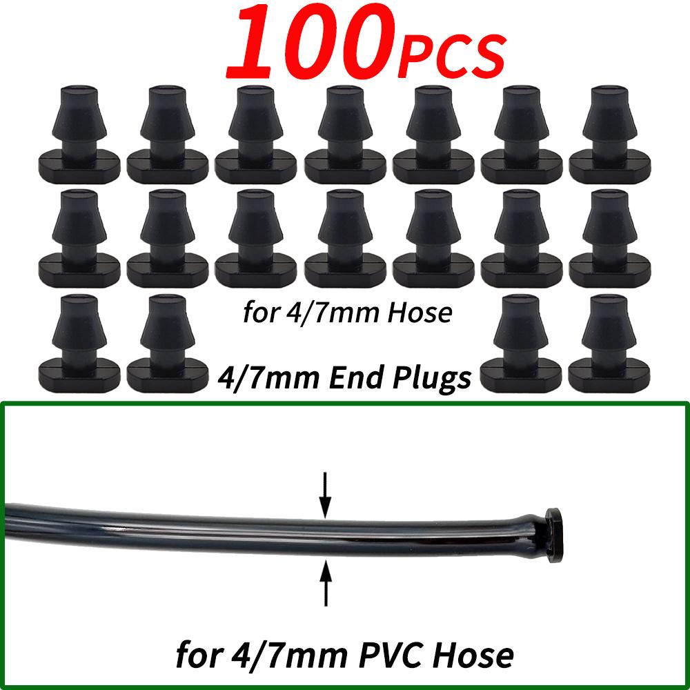 50-200PCS Durable 1/4'' C-type Hook Fixed Stem Support Holder Stakes for 4/7mm Hose Flowerpot Drip Irrigation Fitting Greenhouse