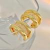 Fashion Retro Metal Geometry Silver Stud Earrings Women's 2023 Earrings Cold Wind Fancy Graceful Earrings