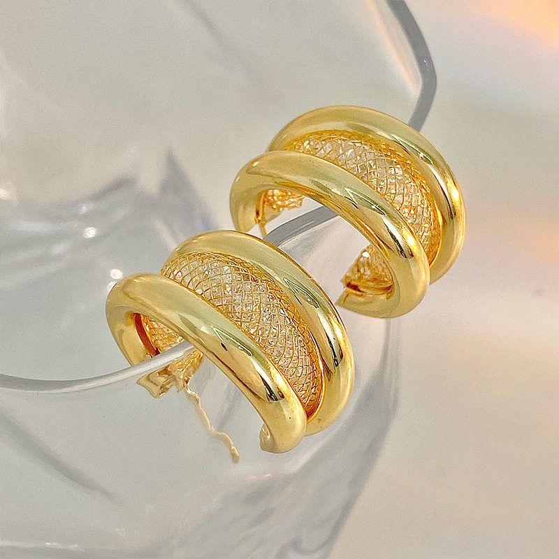 Fashion Retro Metal Geometry Silver Stud Earrings Women's 2023 Earrings Cold Wind Fancy Graceful Earrings