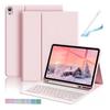 iPadA16 Tablet Case with Colorful Pink Backlit Bluetooth Keyboard for 11-inch