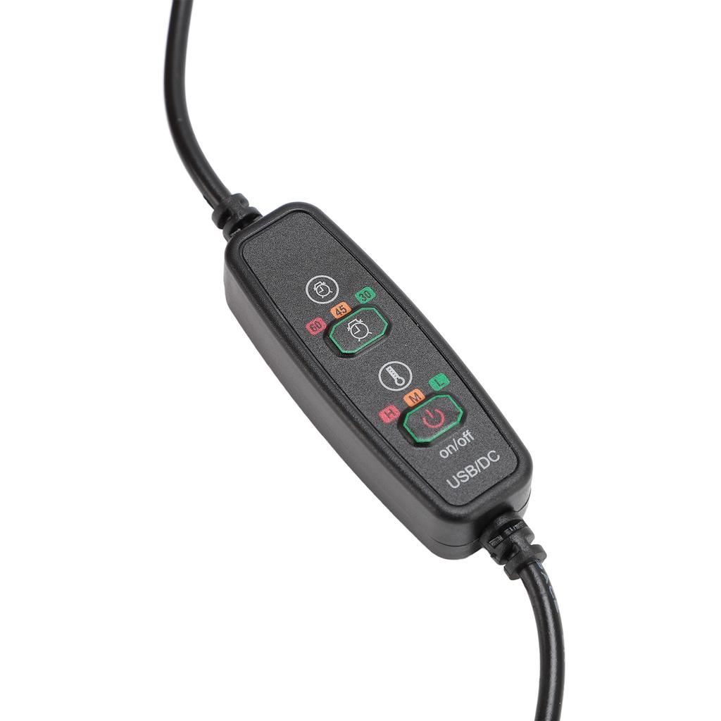 USB Heating Pad with Inner Mesh Pocket Far Infrared Carbon Fiber 3 Heating Levels 3 Timer Sore Relief Electric Heated Pad for Waist Knee