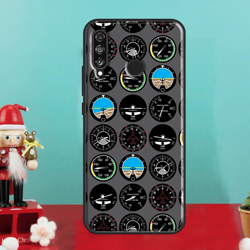 Flight Instruments Cockpit For Huawei Nova 9 10 SE 12i 12s 11i 8i Y90 Y60 Y70 Y72 Y73 Y61 Y91 P30 P40 Lite P60 Pro Case