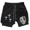 2026 Summer Jogging Shorts Men's Gym Shorts 2 In 1 Mesh Quick Dry Sport Performance  Fitness Workout Double Layered Board Shorts
