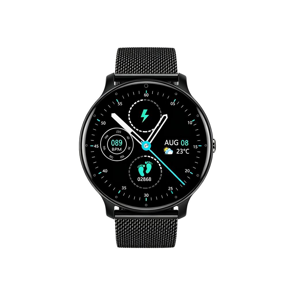 C14PRO Smart Watch Bluetooth Calling Heart Rate Blood Pressure Weather Music Sports Voice Assistant Metal Strap