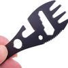 1Pc 10-in-1 Multifunctional Outdoor Camping Survival Fork Spoon Kitchen Multifunctional Wrench Bottle Opener Spoon