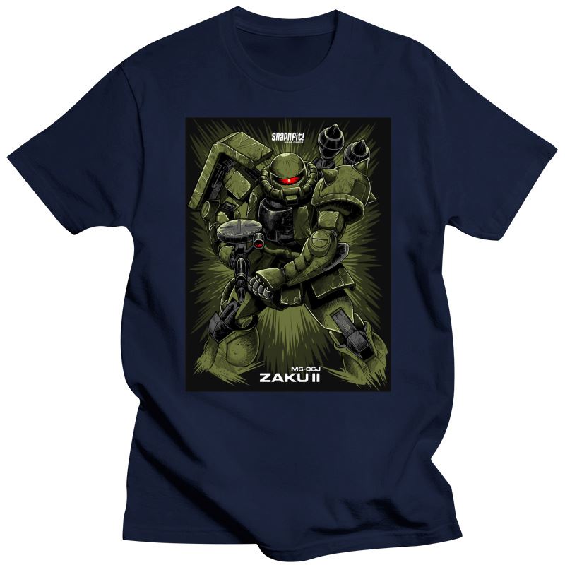 New MOBILE SUIT GUNDAM TShirts for Unisex ZAKU Funny Crewneck Cotton T Shirt