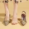 Fashion Rimocy Women's Pumps Pointed Toe Slingback High Heels Shoes for Women Spring Summer New Sexy Fashion Party Punk Goth Heels Women