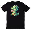T-Shirt Niedliches Dinosaurier In Der Poolparty