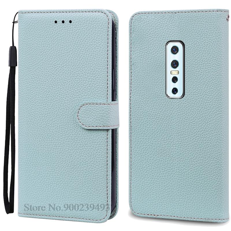 

Для Vivo V17 Pro Чехол Силиконовый Кошелек Флип Кожаный Чехол Для Vivo V17 Pro Чехол Для Телефона С Держателем Для Карт Чехол-Книжка Fundas For Vivo V17 Pro светло-синий