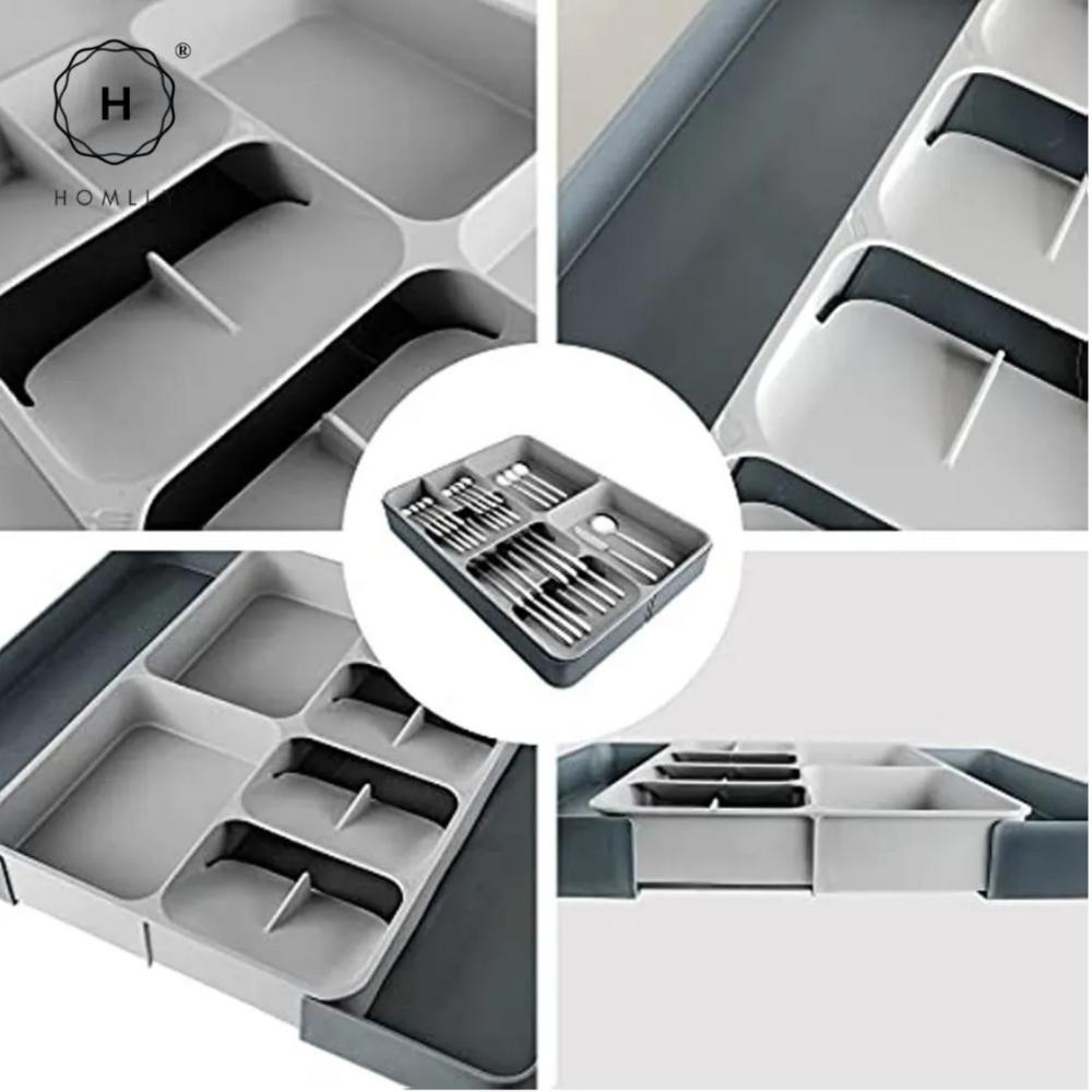 Homlly Drawer Organizer Tray for Cutlery and Knives