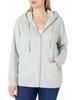 Amazon Essentials Fleece Heather Light Size M Women's Zip-Up Hoodie, Gray,