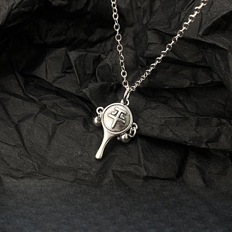 Niche Design Cute Rattle Safe Pendant for Everything Going Well for Women's Necklace National Style