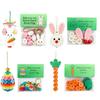 Kits d'Ornements Boutons Lapin de Pâques Drôle Décoration de Maison Kits de Loisirs Créatifs Faits Main pour Tous les Âges Adultes Enfants Salon Chambre à Coucher Décorations Murales