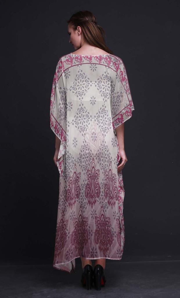 Phagun Paisley Ethnic Womens Long Beach Kaftan Beachwear Bikini Coverup Maxi