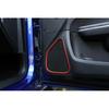Red Carbon Fiber Front Door Speaker Stereo Cover Trim  for Dodge Charger/300C