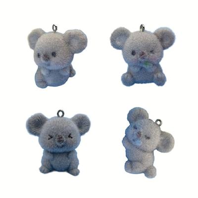 Multipurpose Lovely Koala Keychain with Detailed Resin Flocking Suitable for Animal Theme Fan and Keychain Collector