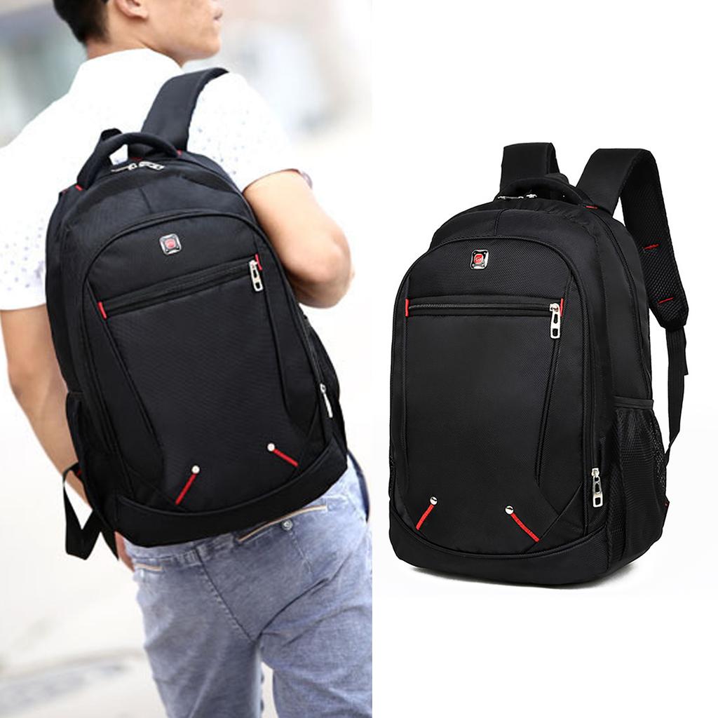 Men Backpack Breathable Adjustable Fashionable Travel Backpack with Side Pockets for Leisure Business Backpack Free Size