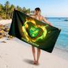 Norwich City Custom Beach Towel, Personalized Name Text Print, Football Logo Soft Quick‑Dry Towel Holiday Gift