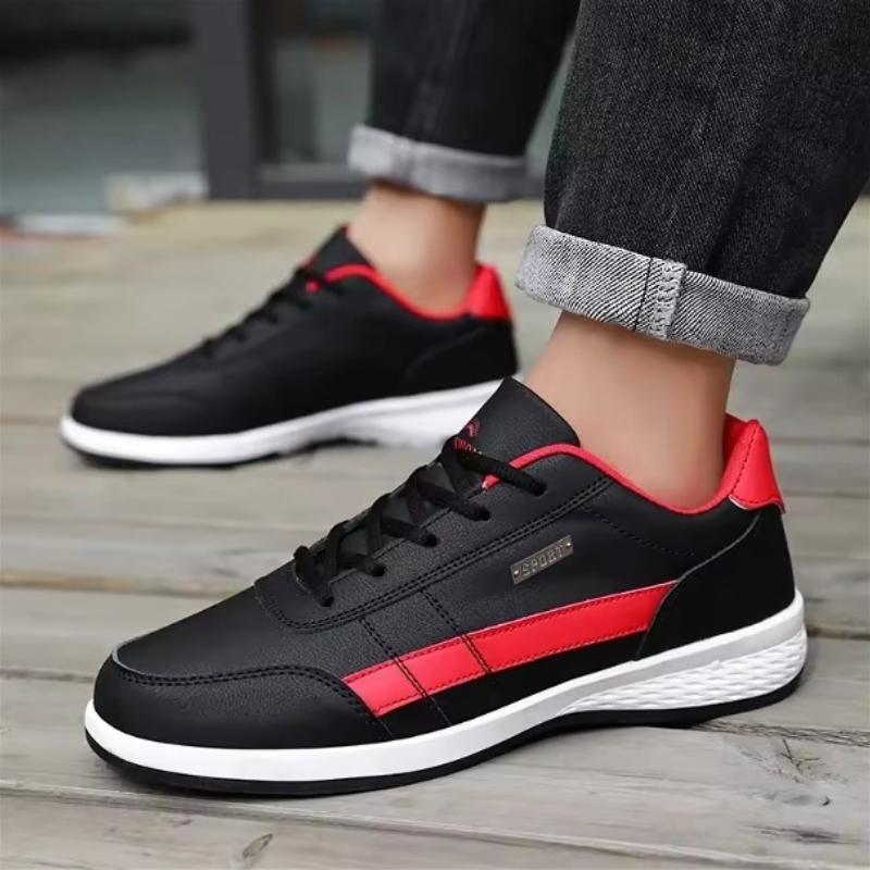 Shoes for Lace Up Footwear Vulcanized Men Leather Sneaker Casual Comfortable Non-Slip  Sports Shoes Men Outdoor Footwear Tennis