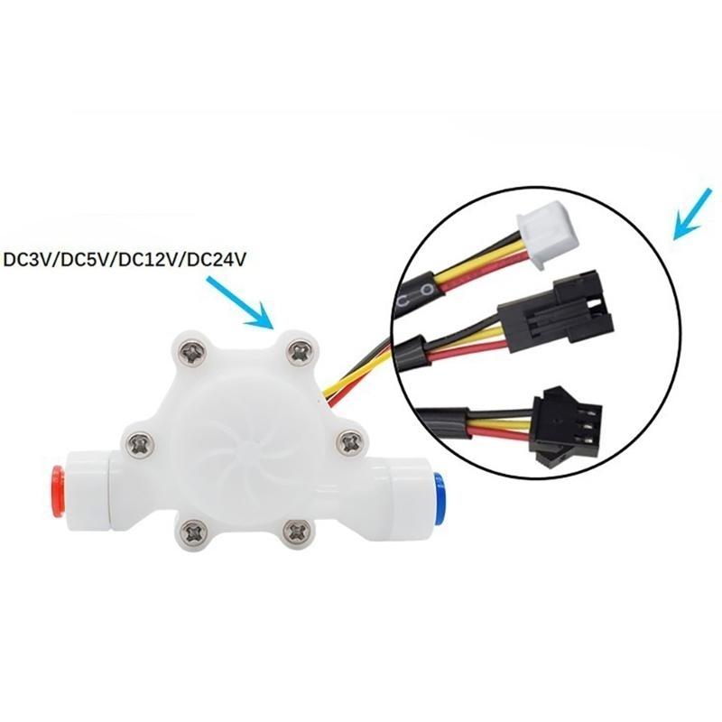Water Meter 0.25-2.5L/Min Counter for Water Dispenser Hall Effect Sensors D0JA