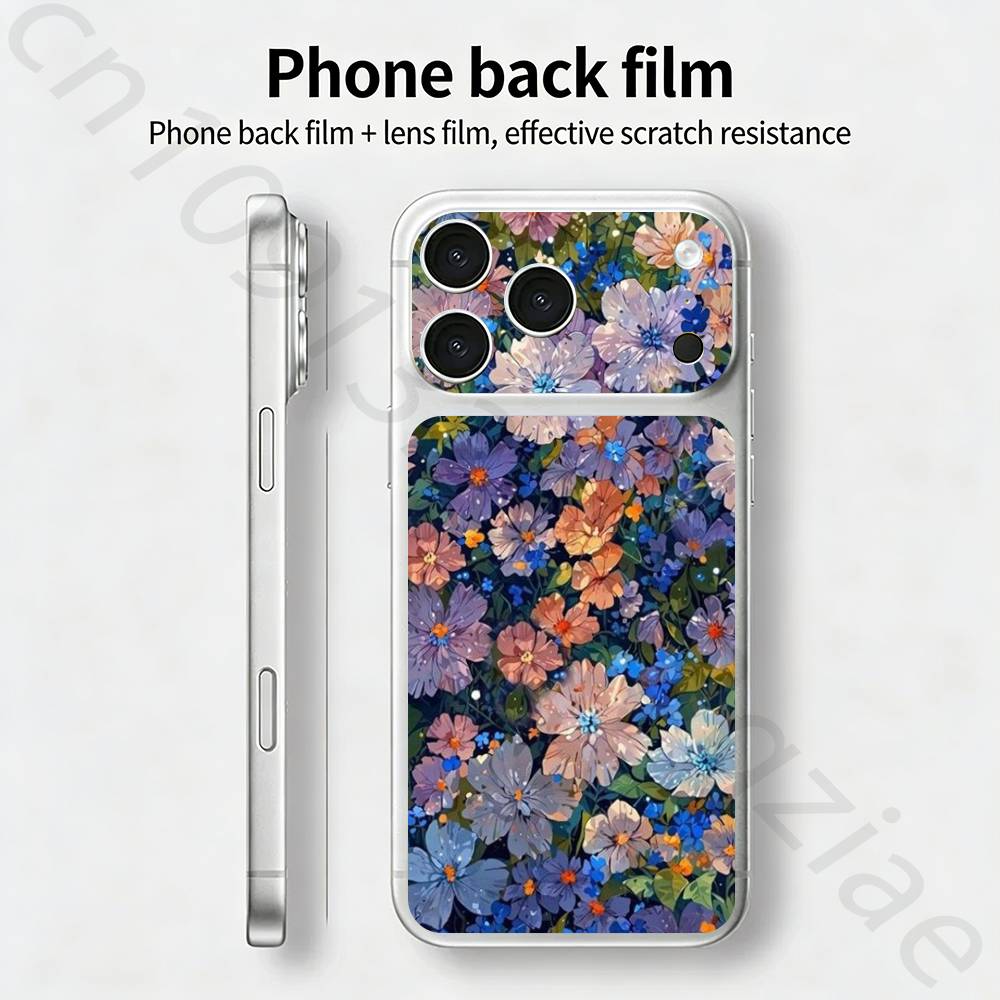 flower TICKET Decal Skin Wrap for iPhone 17 Pro/Pro max Protective Film for Back, Frame, Camera