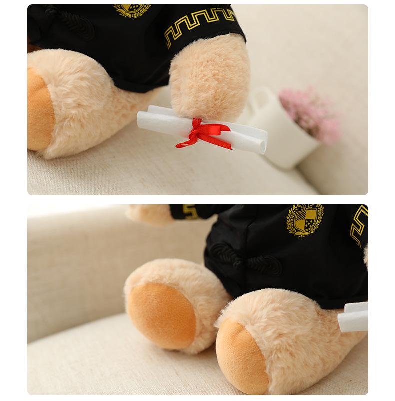 Graduation Teddy Bear Keychain with Mortarboard & Gown - Perfect College Grad Gift