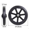 2Pcs Replacement Front Wheels, 8inch Wear Resistant Anti Slip PVC Rollers Wheels Casters for