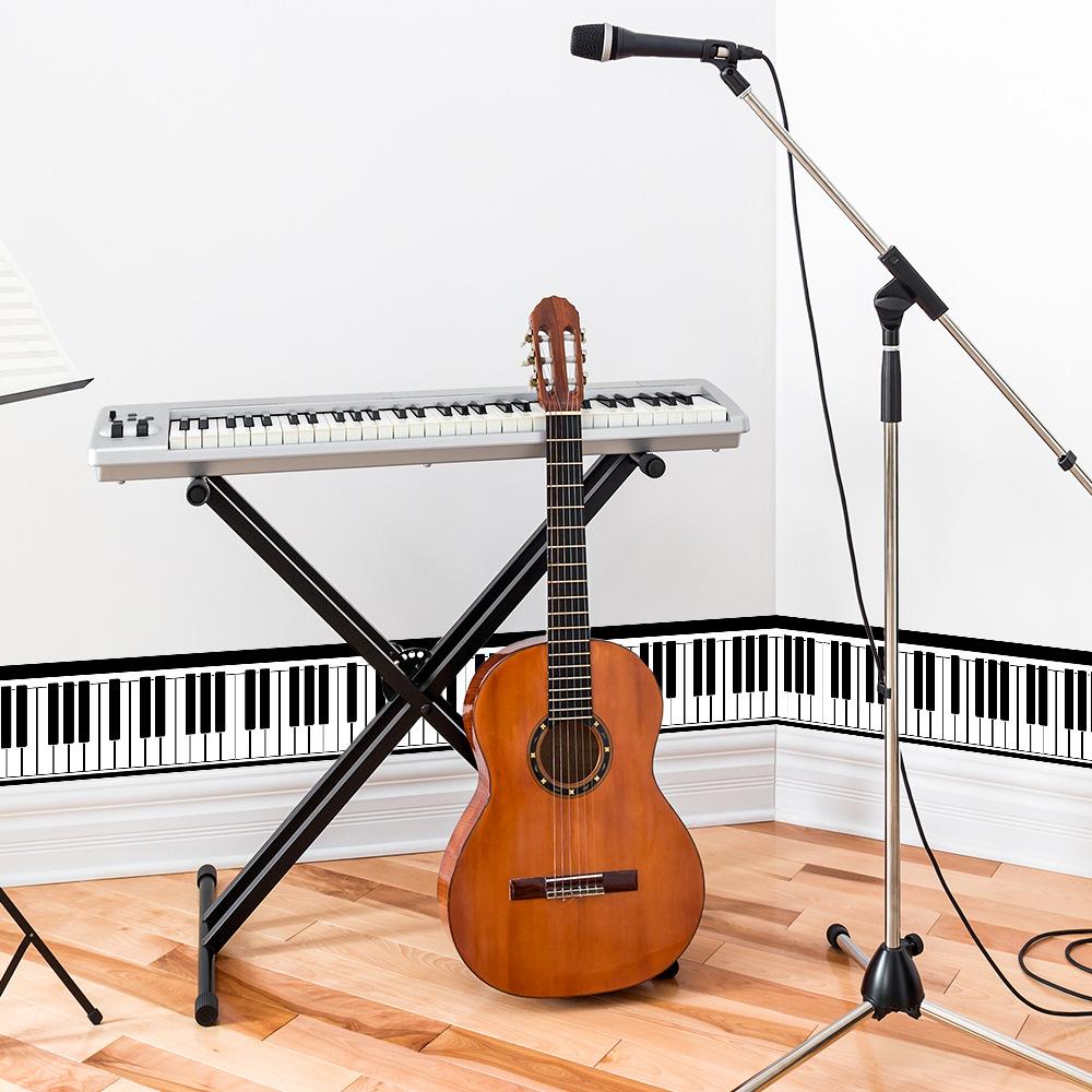 Creative Piano Keys Waistlines Skirting Boards Bedroom Living Room Entrance Hall Home Wall Decoration Wall Stickers