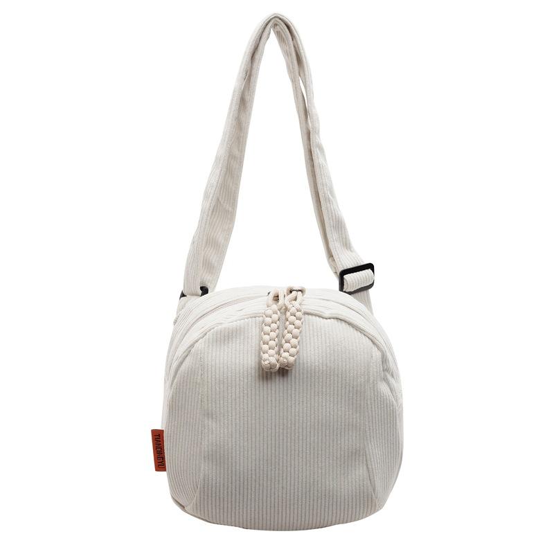 Large capacity corduroy shell bag fashionable thickened shoulder bag women's bag casual versatile messenger bag