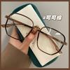 Ultra Light Myopia Glasses Men Women Minus Diopter Eyeglasses Trendy Large Size Square Frame Near Sight Eyewear 0 To -4.0