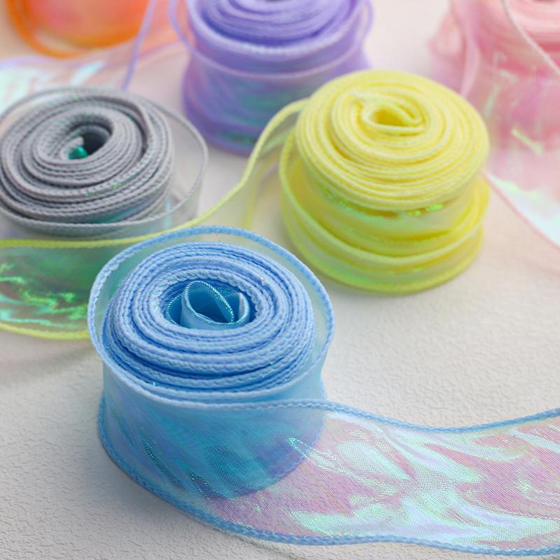 Fishtail Yarn Ribbon Cake Bow Headpiece Gift Baking Embellished Ribbon Flower Packaging Floral Yarn Ribbon