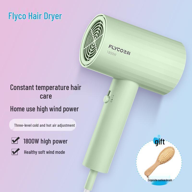 Flyco High Power Foldable Hair Dryer with Negative Ions for Damage-Free Quick Drying