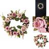 Exquisite Artificial Peony Rose Flower Hanging Door Garland Wreath For Parties