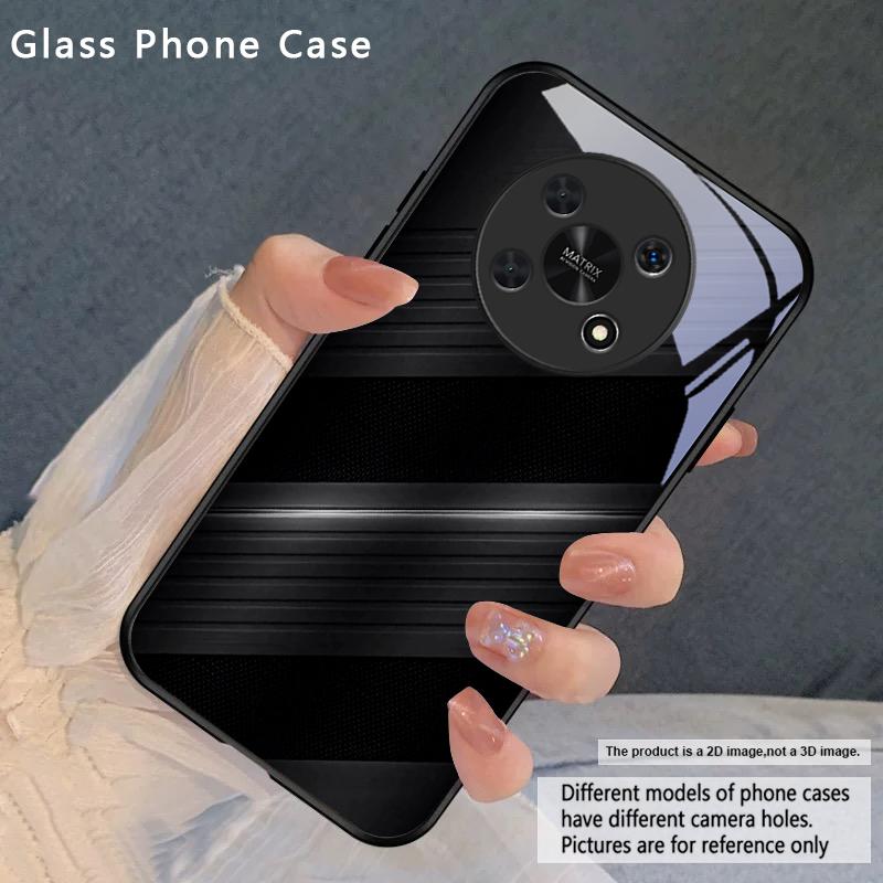 

Dark geometric texture For Honor Magic 4 5 6 Pro 7 X6 X9c X9 X6b X8 X9b X5b X8b 30 Pro+ 50 Pro 70 90 200 Lite Glass Phone Case Honor 200