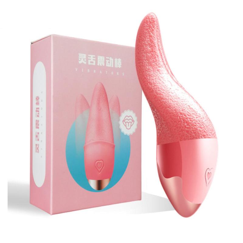 Realistisk tungeslikkende vibrator for kvinner G spot klitorisstimulering miniklit sexleketøy Oppladbar brystvorte onanerer