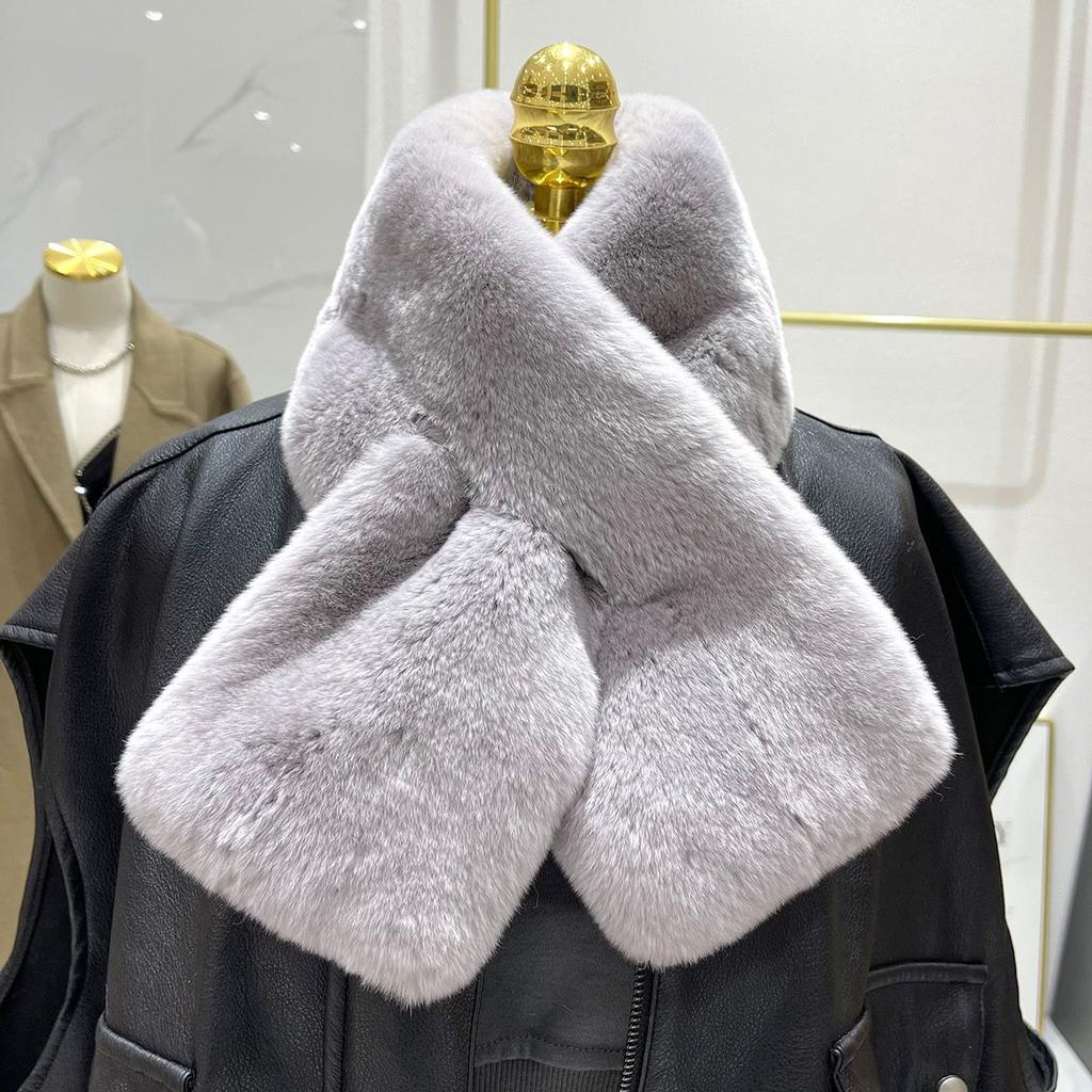 Unisex Winter Faux Fur Scarf - Thick, Knit, Soft and Stylish Accessory for Trendy Warm Comfort